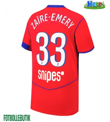 Paris Saint-Germain Warren Zaire-Emery #33 Tredje Tröja 2025-26 Kortärmad